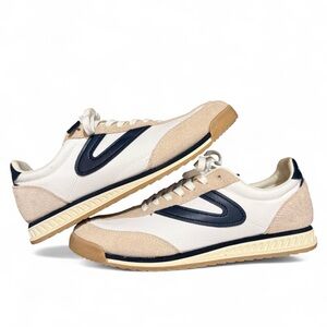 Tretorn Kristine Sneakers Women’s 8.5 White Navy Leather Suede